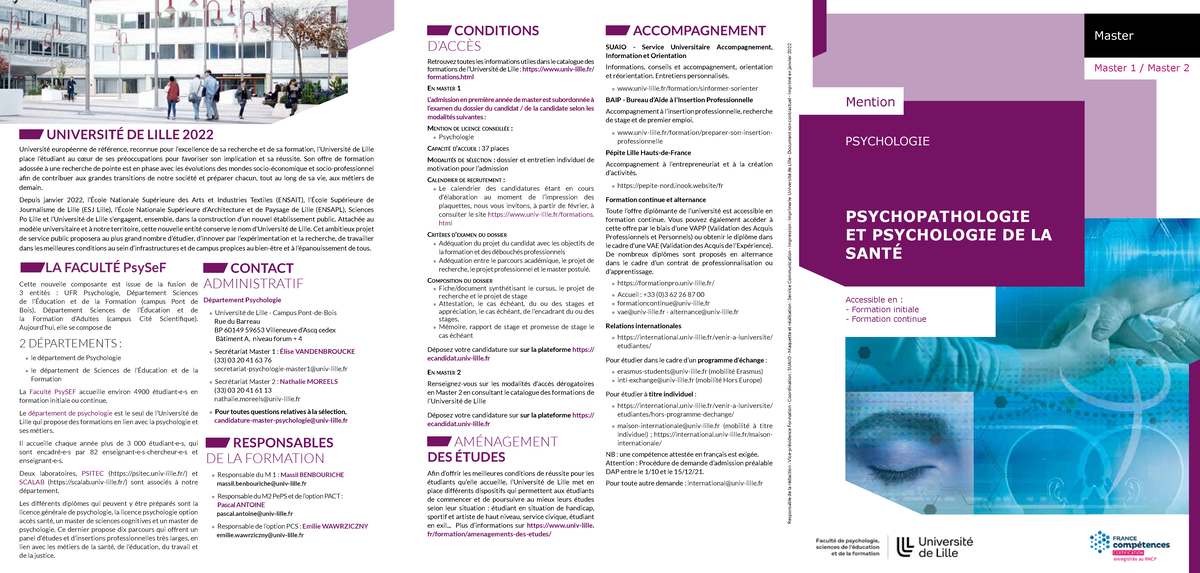 formation professionnelle psychologie