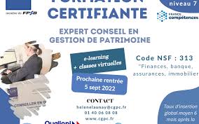 formation gestion de patrimoine